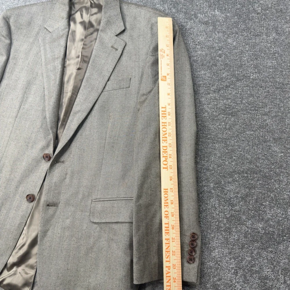 Ralph Lauren Sport Coat 40R Tan 100 Silk Herringbone Two Button Blazer Jacket‎